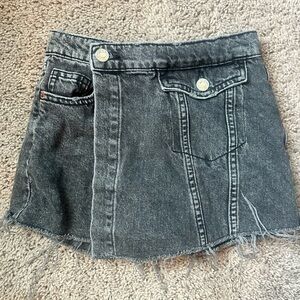 Zara Kids Black Denim Mini Skort